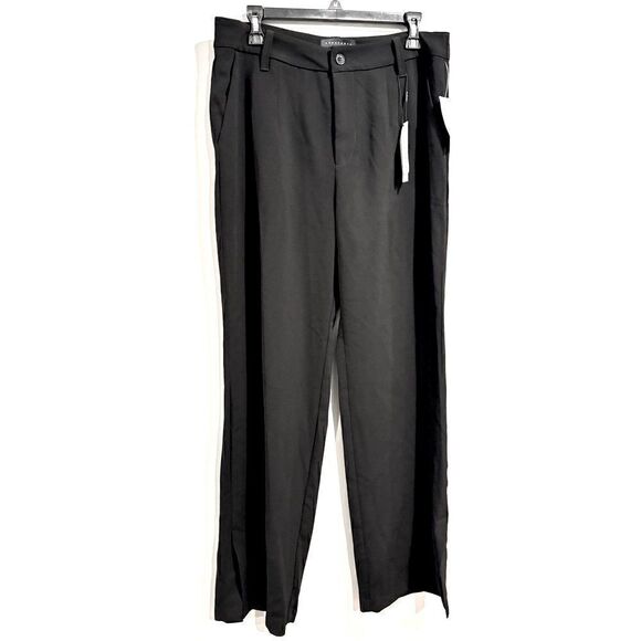 Sanctuary Womens Noho Black High Rise Straight Dressy Trouser Pants new size 31 - Picture 8 of 13